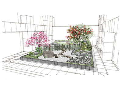 寺庭園CGパース